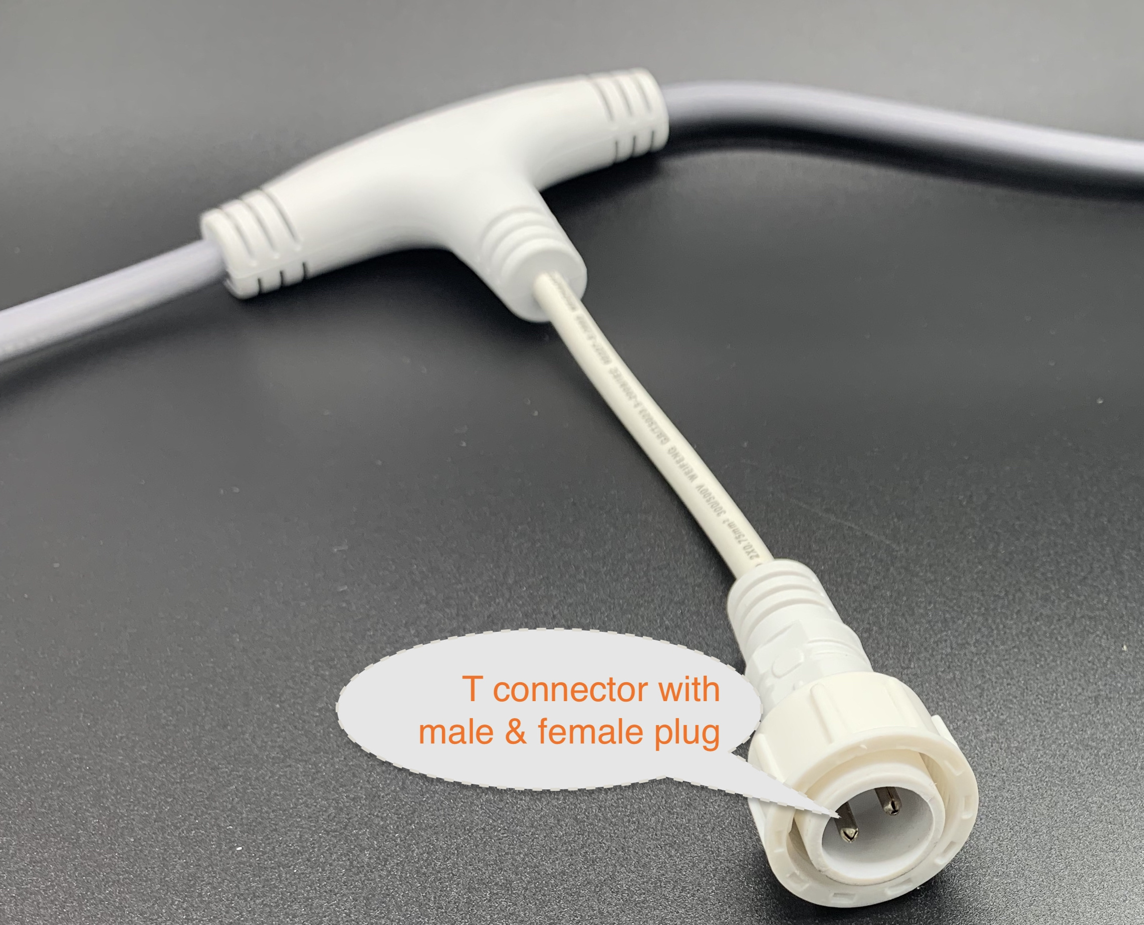 T shape connection 2*2.5M2  waterproof  cable or wire for poultry lighting  and controller system