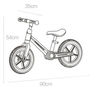 BEBELUX Kids Balance Bike No Pedal Toddler Training Bike Folding Design Easy Carry 12 inch Anti-Noise Wheel for boys and girls