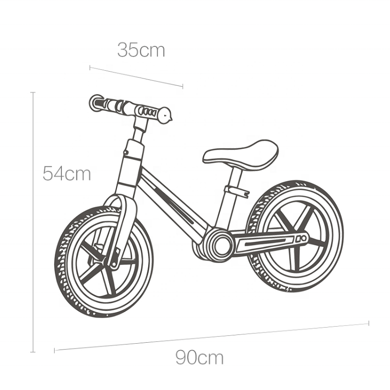 Factory Hot Sale Folding Children Balance Bikefor Age 2-6 Years Old Car Luxury Kids Balance Bike,ride on Toy 12 Inch PU Air Tire