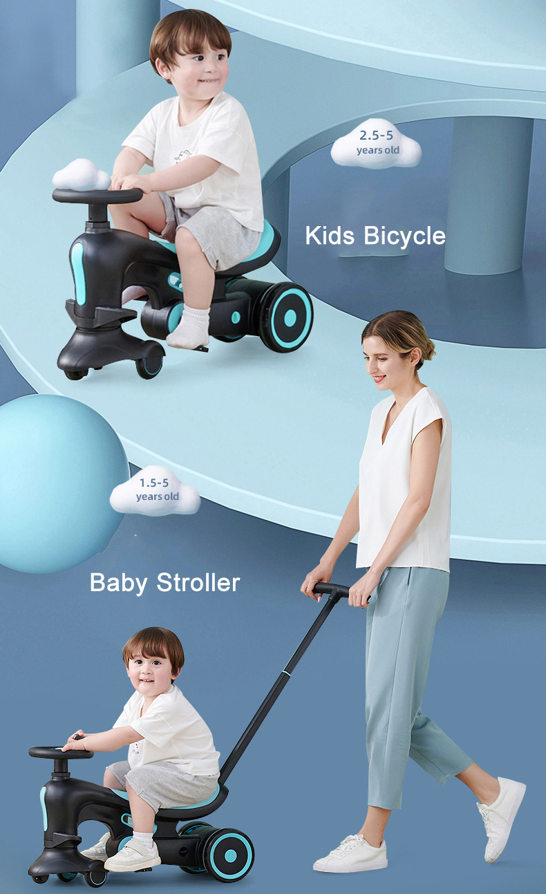 BEBELUX Outdoor Children Baby Kids Swing Ride on Car Toy Scooter Bicycle Stroller 4 in 1 Kid Wiggle Car Twist Car for Kids Baby