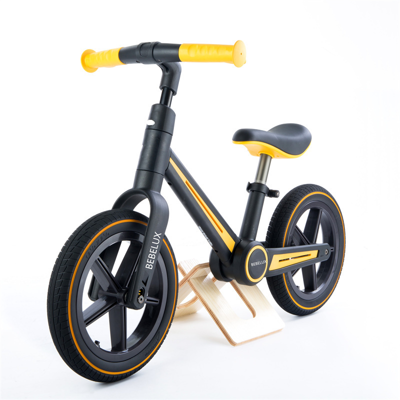 BEBELUX Kids Balance Bike No Pedal Toddler Training Bike Folding Design Easy Carry 12 inch Anti-Noise Wheel for boys and girls