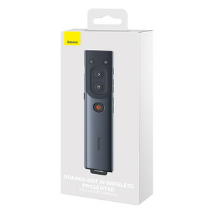 Wholesale 100% Original Baseus Orange Dot AI Wireless Presenter Red Laser Charging Version Grey WKCD020013