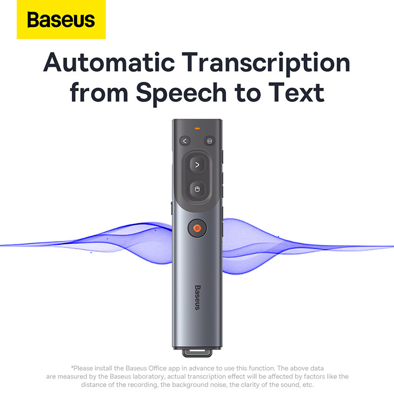 Wholesale 100% Original Baseus Orange Dot AI Wireless Presenter Red Laser Charging Version Grey WKCD020013