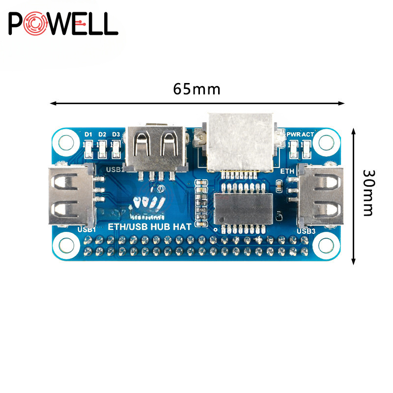 Raspberry Pi 4/Zero W USB to Ethernet RJ45 network port USB HUB hub splitter expansion board