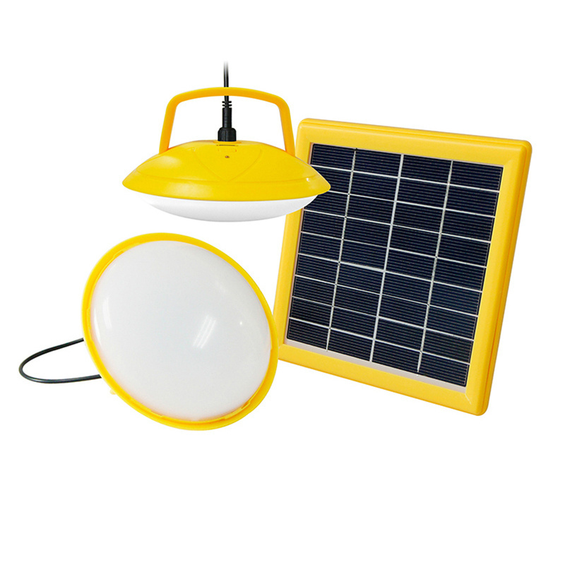 Solar energy camping lantern with built in battery with two bulbs solar lantern light indoor and camping solar lantern outdoor