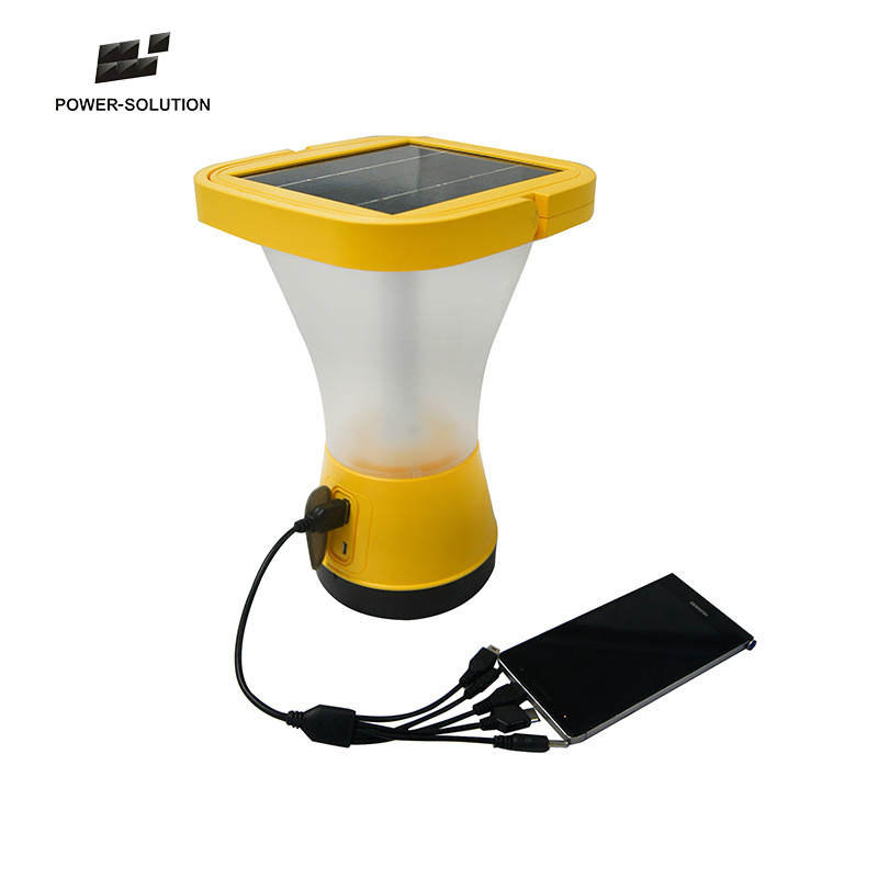 Factory Portable Useful Emergency Solar LED Lantern Outdoor Green Energy Lantern with Phone Charger