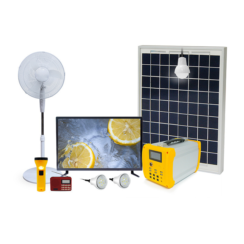 Portable Paygo Pay As You Go Payg Off Grid 50W 100W Mini Solar Energy Home Power Generator Lighting Kits Systems Kit With TV