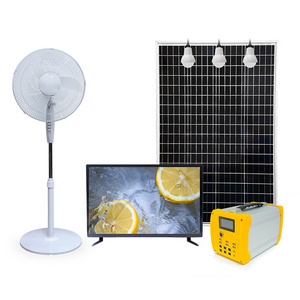 Portable Paygo Pay As You Go Payg Off Grid 50W 100W Mini Solar Energy Home Power Generator Lighting Kits Systems Kit With TV