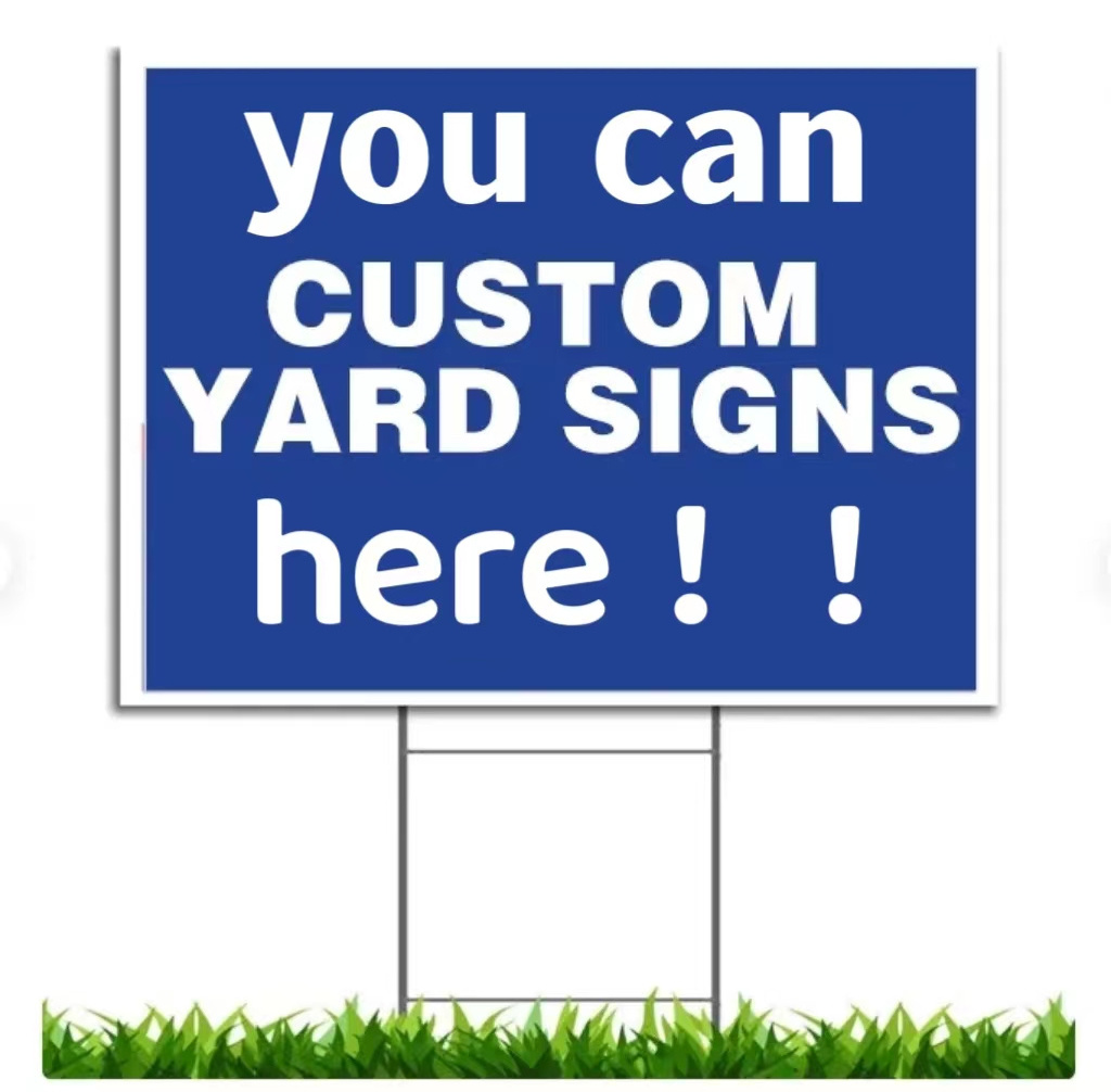 18x24 election campaign political signs corrugated plastic yard signs lawn signs with H-stakes