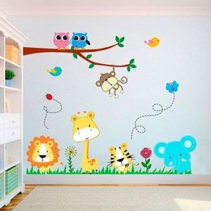 Kids Wall Decal Animals Wall Sticker for Nursery Removable  Wall Decal