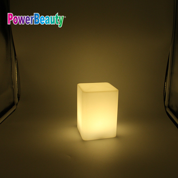 Led Cube Table Desk Lamp Candle Effect Portable Night Light with Remote Control