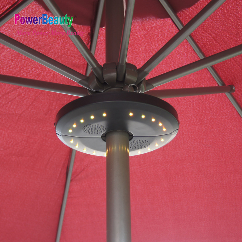 Best price umbrella lamp with mini waterproof bluetooth sound master system speaker with lighting