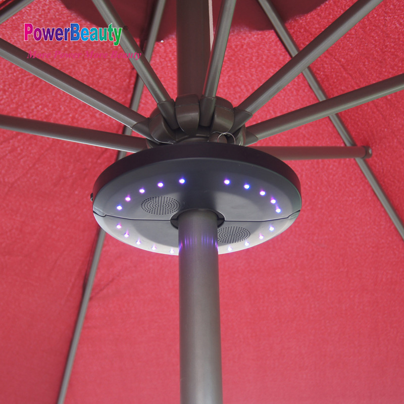 Best price umbrella lamp with mini waterproof bluetooth sound master system speaker with lighting