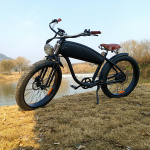 26 inch electric bike sidecar 48V500w hub motor fat tire retro mountain ebike battery city road bicycle