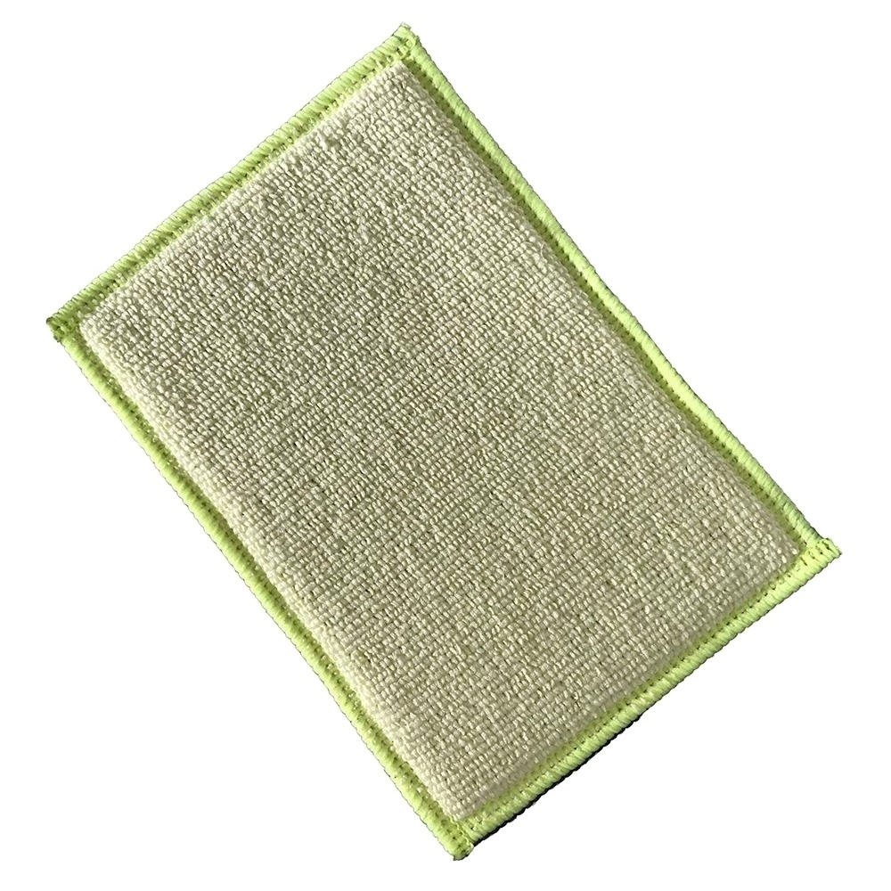 Natural Ingredient Bamboo Fiber Scrubber Kitchen and Pot Cleaning Stainless Steel Scourer Sponge Pad