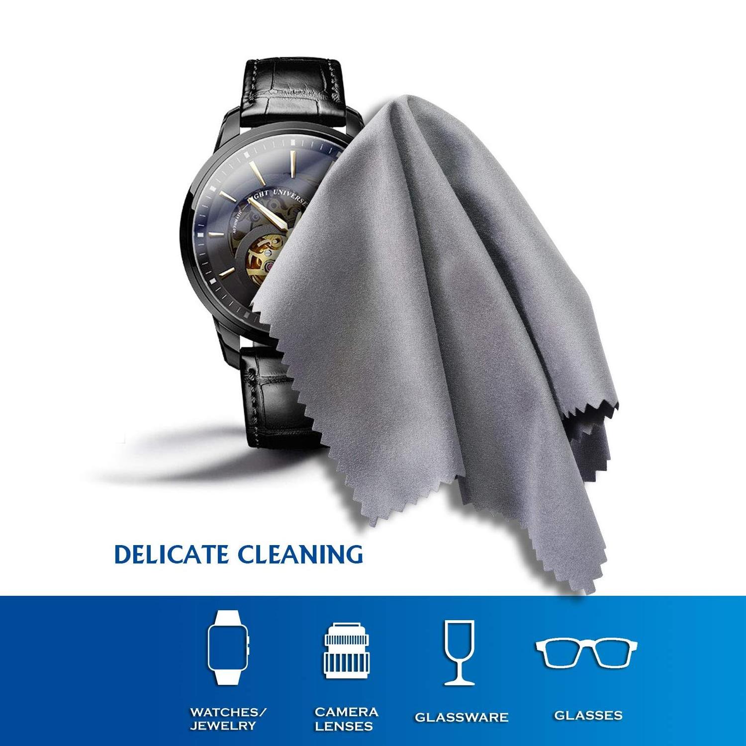 Microfiber Eyeglasses Cleaning Cloth for Cleaning Glasses Lenses Phones Screens Camera Silverware Any Other Delicate Surfaces