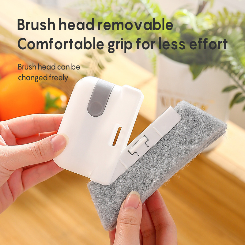 2-In-1 Creative Groove Cleaning Tool Microfiber Cleaning Window Slot Washing Brushes Household Gap Clean Corners Brushes