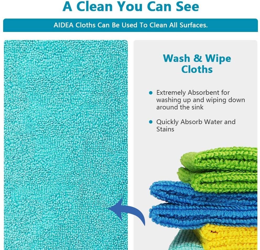 Wholesale Car Wash Cloth Magic Custom Microfiber Towel Household Kitchen Microfiber Cleaning Cloths