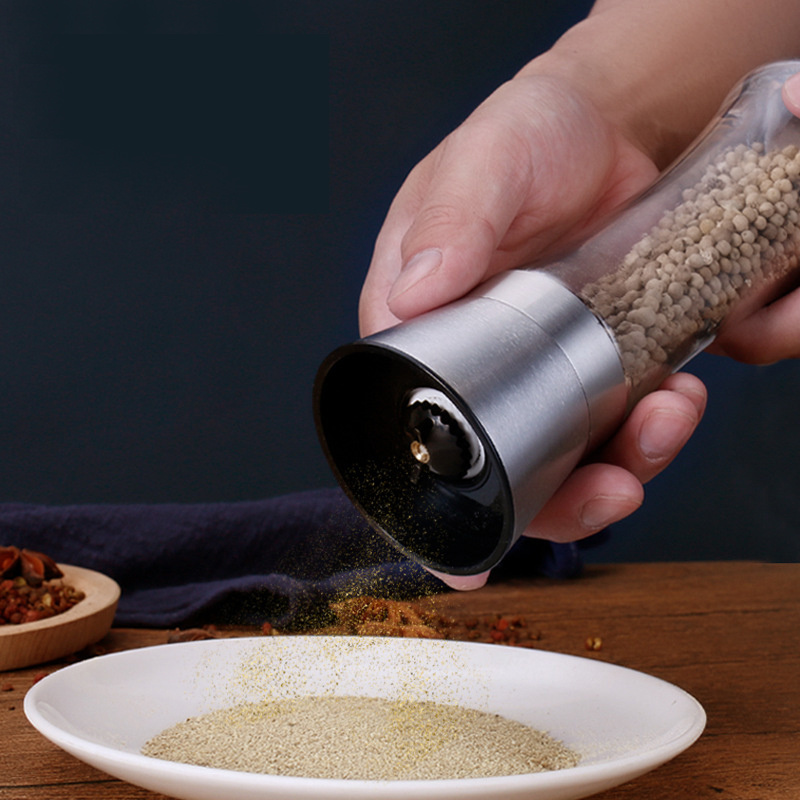 Manual Salt And Pepper Mill Kitchen Utensils Spice and Herb Mills Stainless Steel Ceramic Salt and Pepper Grinder