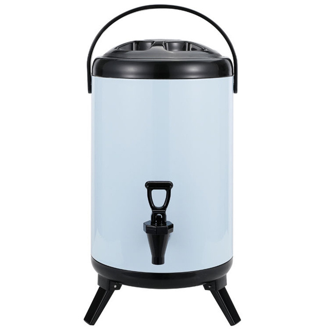 Double Wall Stainless Steel Metal Barrel Hotel & Restaurant Supplies Thermal Milk Tea Bucket Dispenser