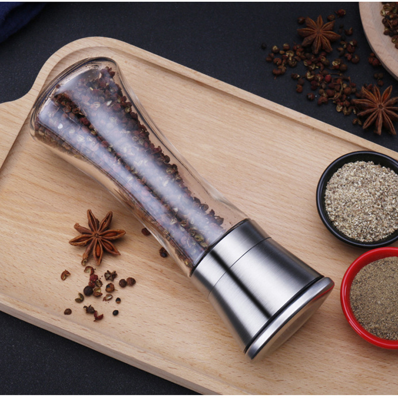 Manual Salt And Pepper Mill Kitchen Utensils Spice and Herb Mills Stainless Steel Ceramic Salt and Pepper Grinder