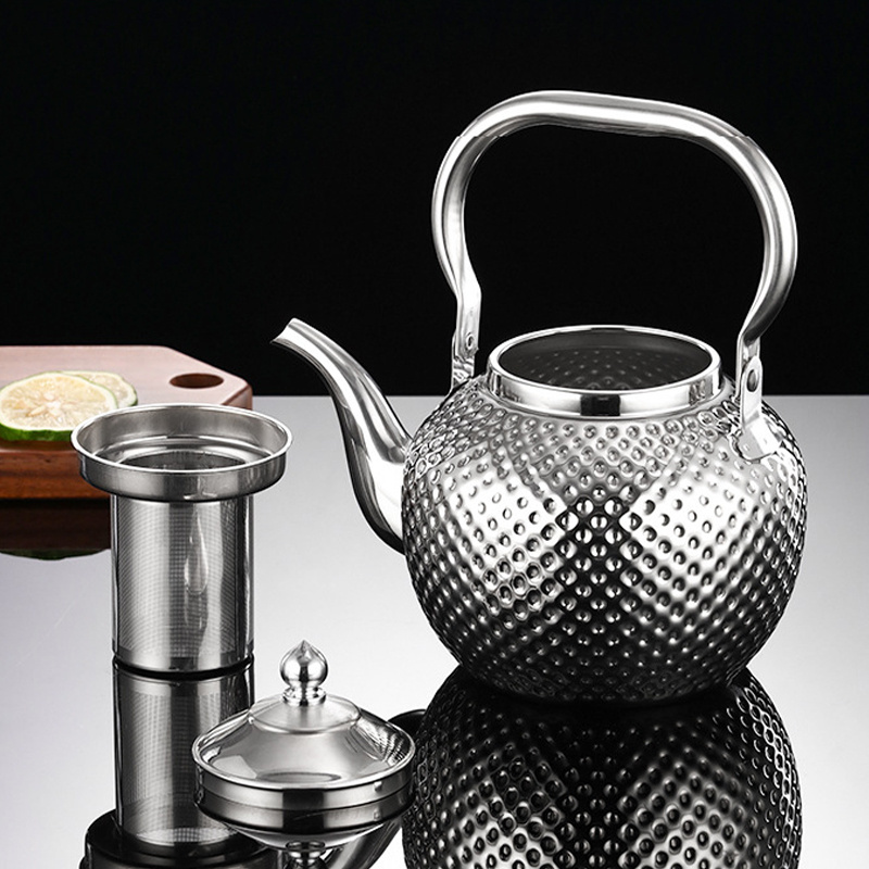 Arabian Style Dotted Tea Pot Portable Tea Kettle Boiling Water Kettle Flat Bottom coffee pot With filtering