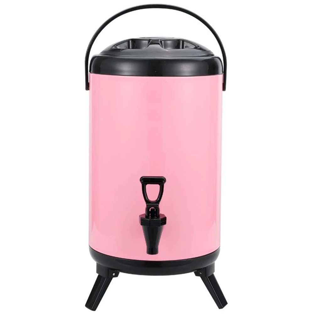 Double Wall Stainless Steel Metal Barrel Hotel & Restaurant Supplies Thermal Milk Tea Bucket Dispenser