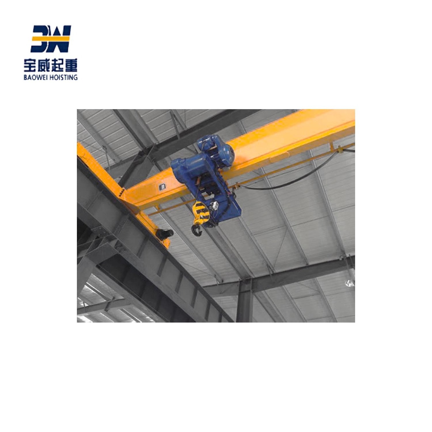 1.6 ton High Performance Industrial European Design Overhead Crane With Hoist