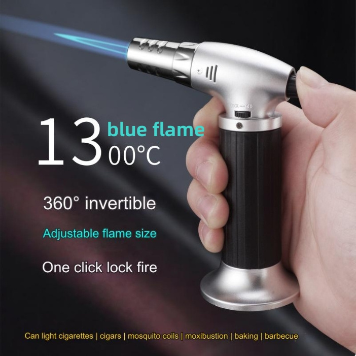 Metal Welding Torch Flame Gun Butane big lighter pistol jet customs cigar cigarette smoking accessories Torch Lighters