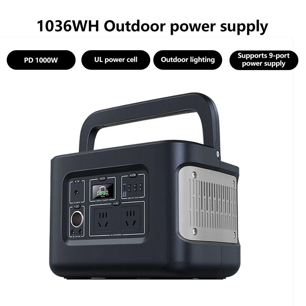 1000W Clean Energy 1000Kwh Portable Solar Outdoor Battery Energy System Power Station