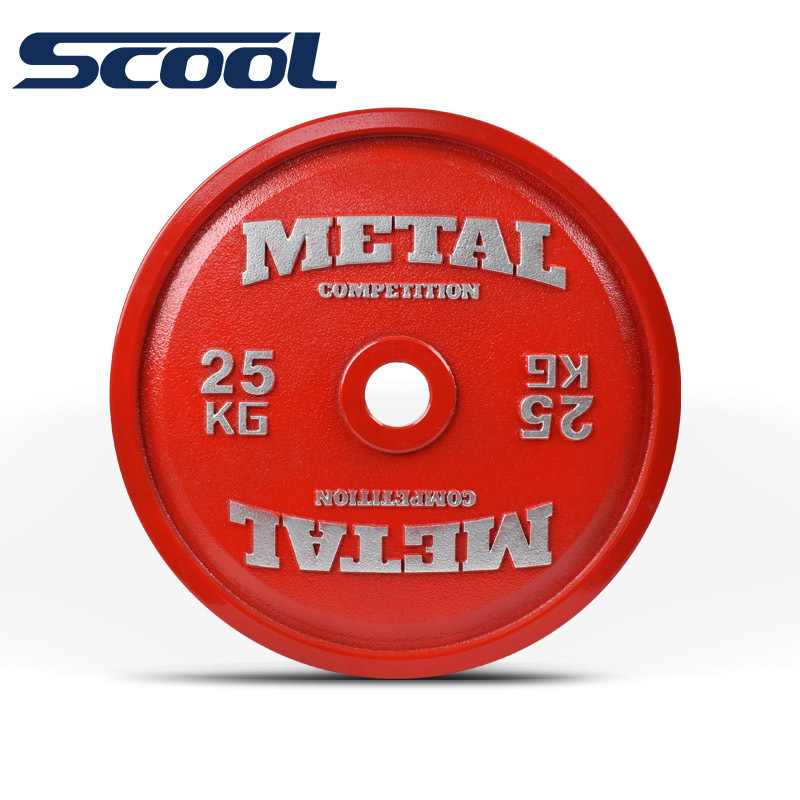 powerlifting and deadlift plates Bodybuilding Fitness Durable Cast Iron Barbell Plates Gym Equipment Support for customized logo