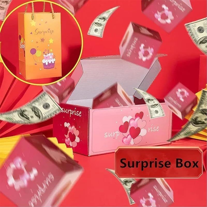 Mystery Exploding Surprise Bomb Money Box 6/10/16 /20PCS Bouncing Boxes  Photo Album Card  Valentine Confetti Gift Pop Up Box