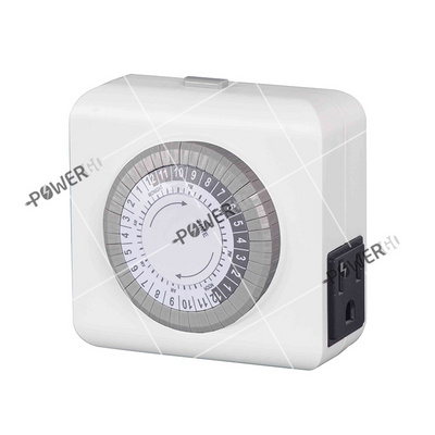 Indoor Mechanical Outlet Timer 24 Hour Programmable Plug In Light Timer Switch for Electrical Outlets with 2 Grounded Outlets BestSuppliers