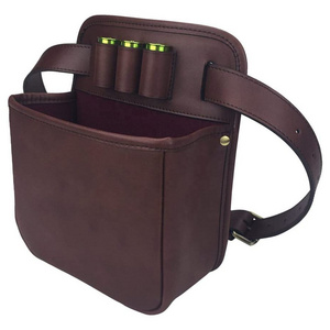 Custom Made Leather Hunting Shooting Cartridge Bag Clay Pigeon Durable Lightweight Leather Cartridge Bag