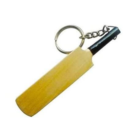 Custom Logo Design Cricket Bat Keychain Leather Keyring with Ball OEM Supported