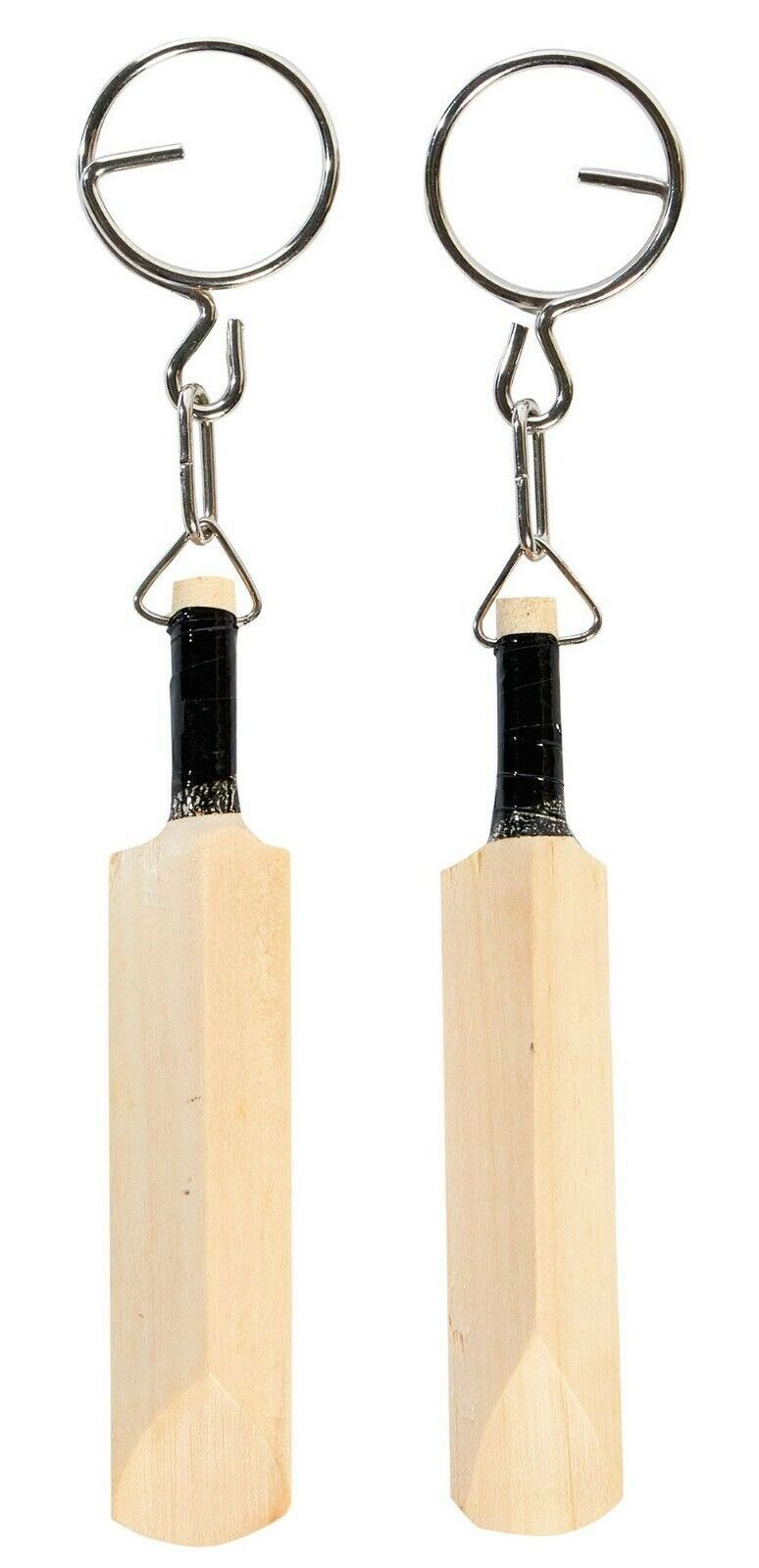 Custom Logo Design Cricket Bat Keychain Leather Keyring with Ball OEM Supported