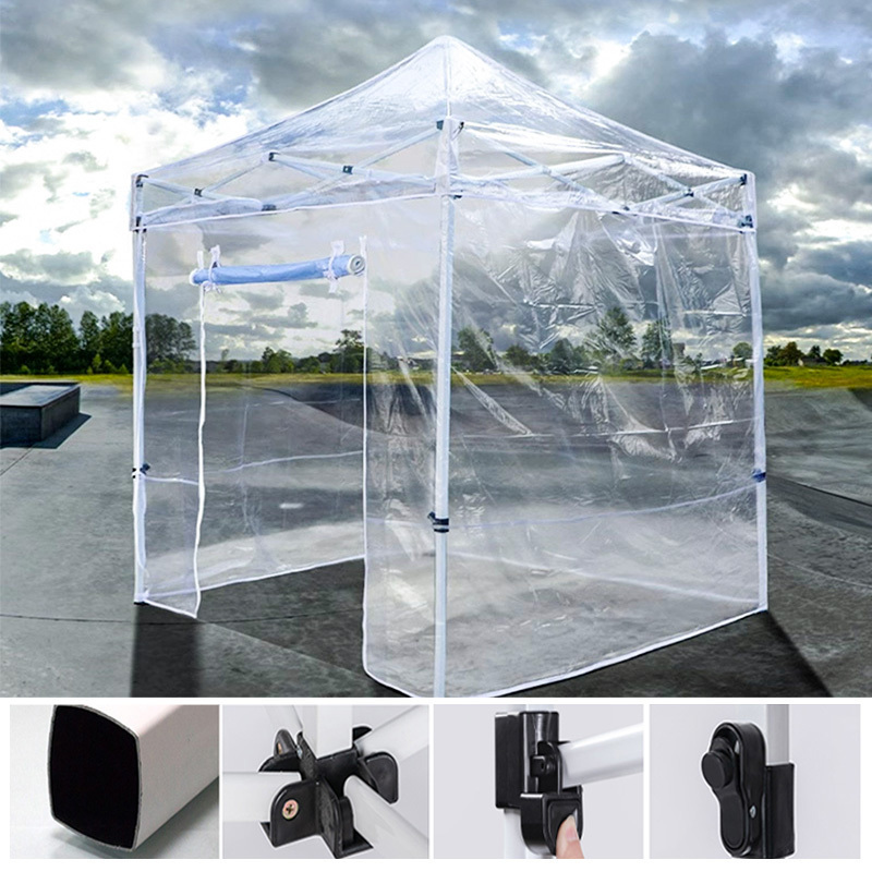 Gazebo Awning Fully Transparent Surrounding Fabric Tent Canopy Outdoor Rainproof Sunshade Balcony Insulation Flower House