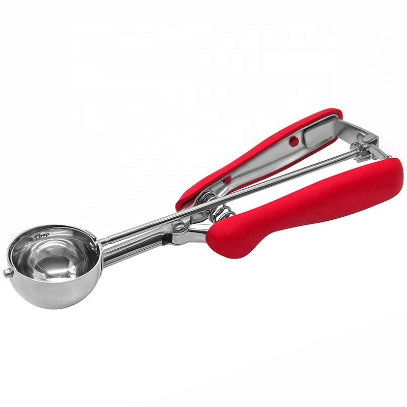 Cheapest Ice Cream Scoop Fruit Melon Baller Cookie Scoop Stainless Steel with Easy Squeeze Handle