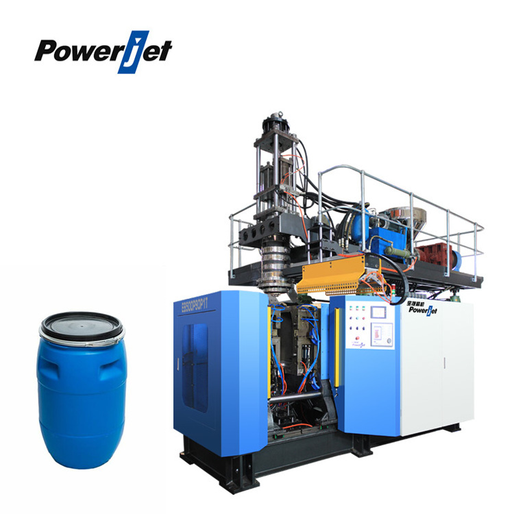 Powerjet extrusion hdpe plastic drum 5 gallon PC extrusion blow molding machine 25L 50L litre