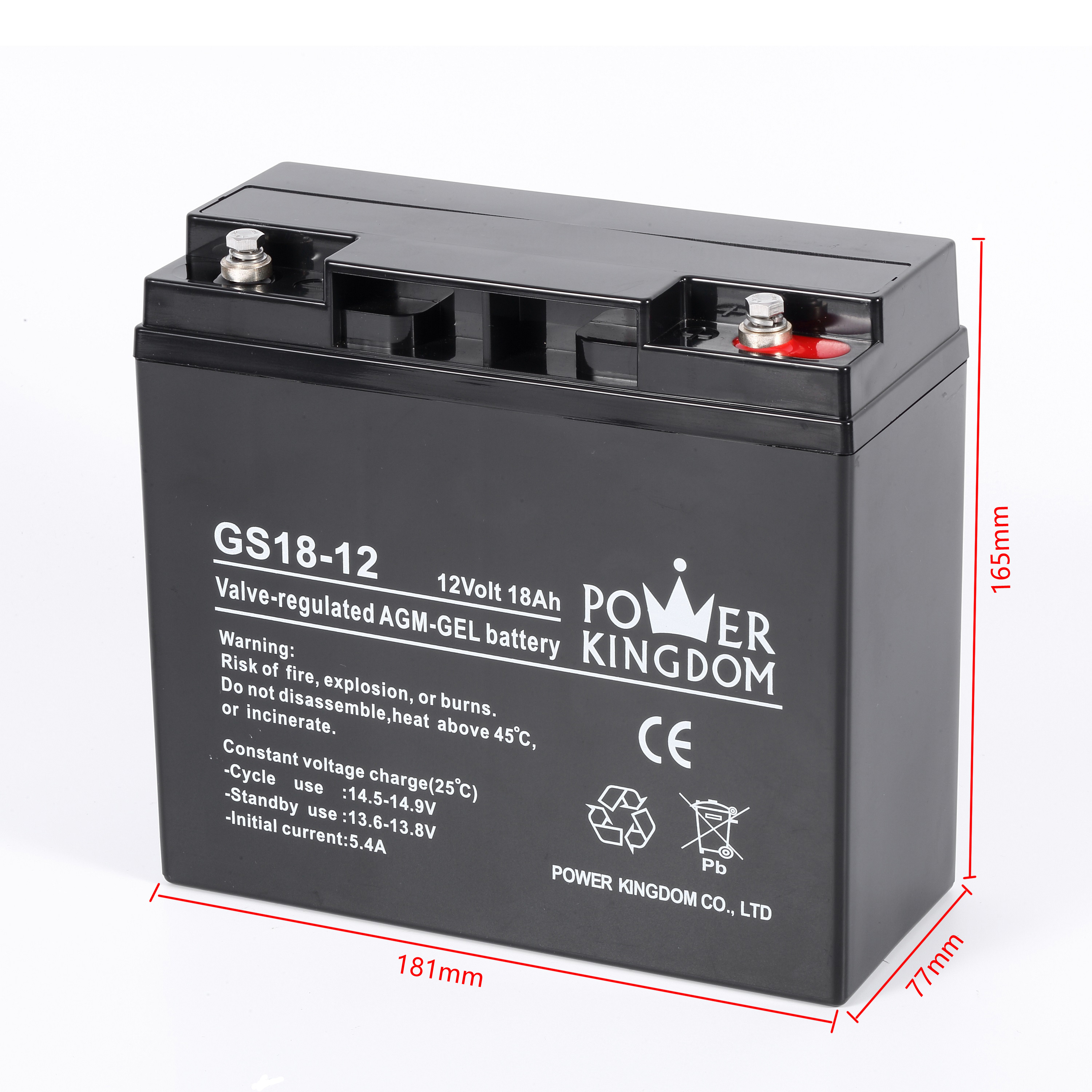 Pure Gel Battery 12V 18Ah AGM Sealed Lead Acid Backup Battery