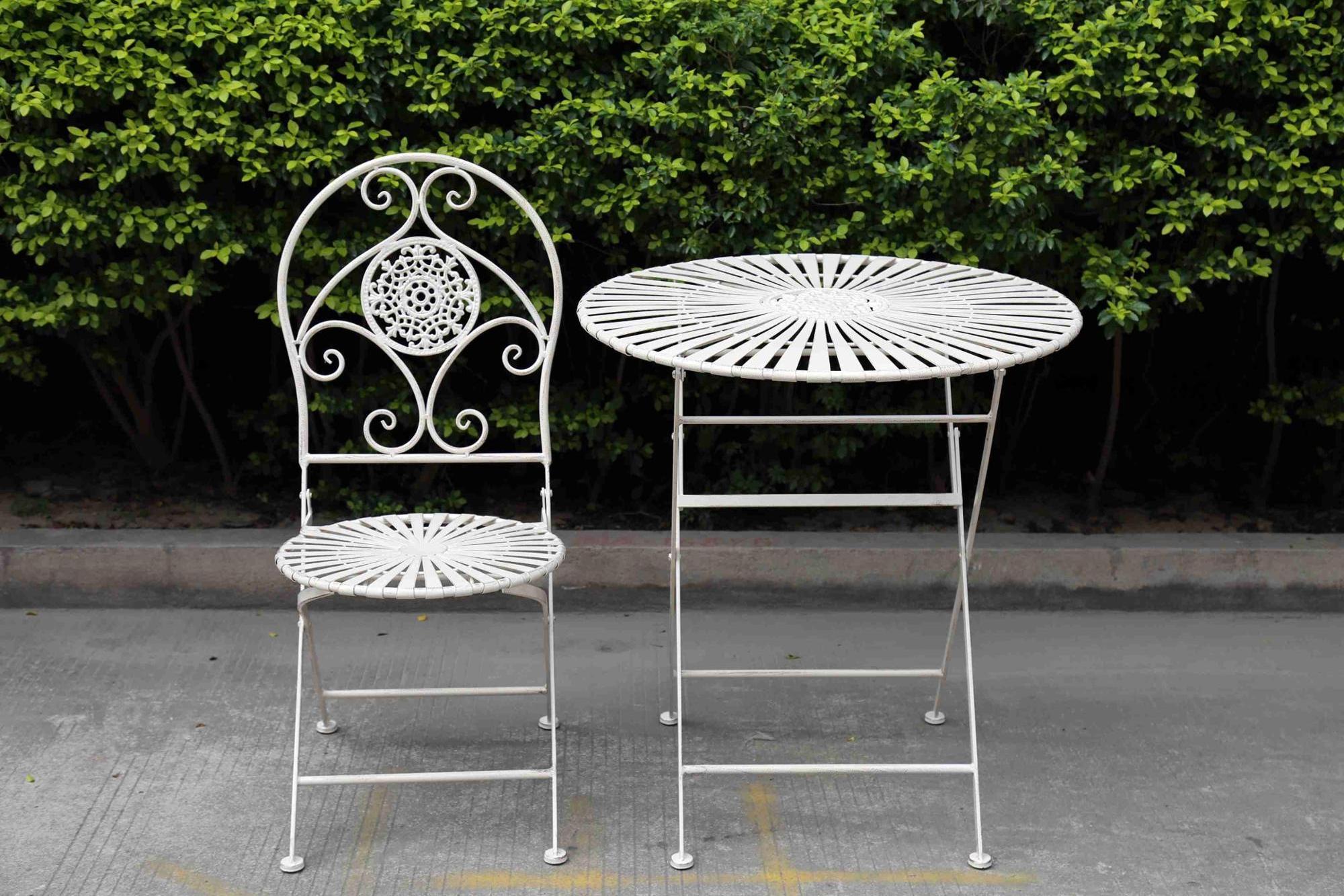 Garden Bistro Set Metal Outdoor Garden Furniture Metal Iron