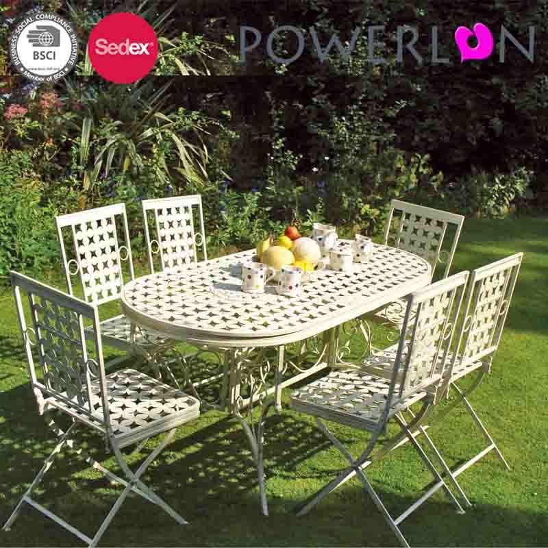 Garden swing chair outdoor furniture Outdoor Garden Dining Folding 1 Table and Chairs 6 Furniture Set