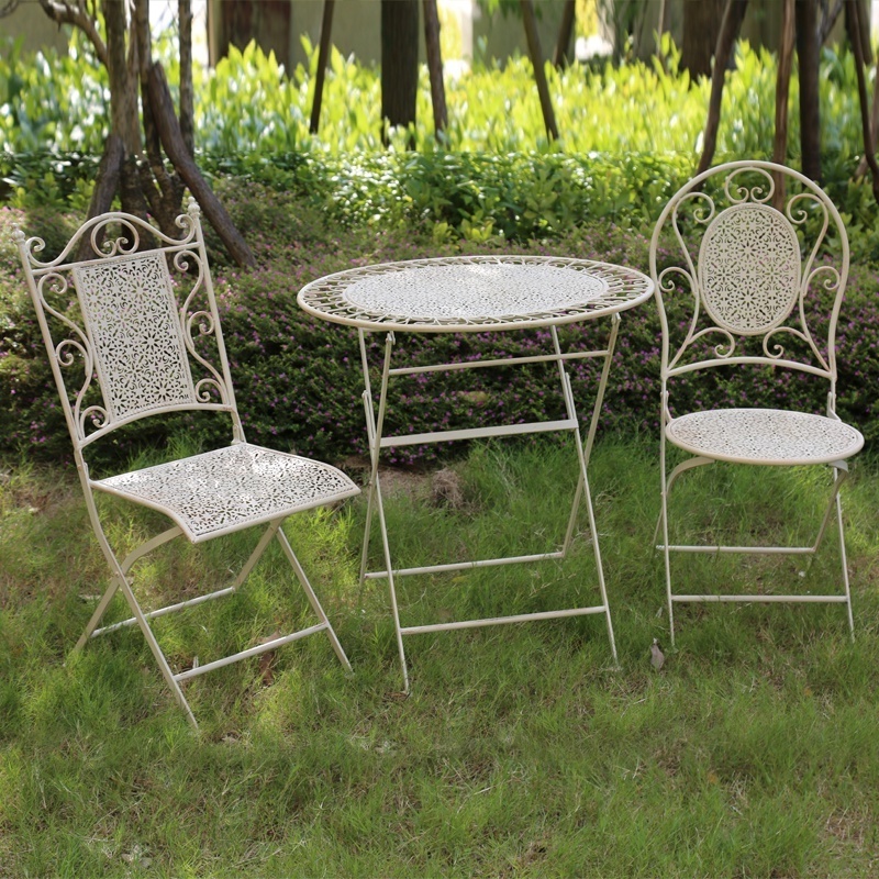 Outdoor Furniture Metal Foldable Garden Bistro Patio Set