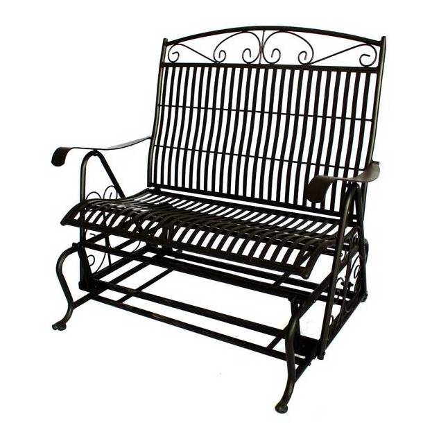 Patio Porch Furniture Sets 3 Pieces Black Metal Iron Bistro Set Outdoor Garden Table and 2 Chairs