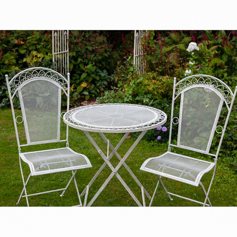 2 Person 70cm Long Bistro Set Outdoor 3 Piece Bistro Set Folding Table and Chairs Patio Seating