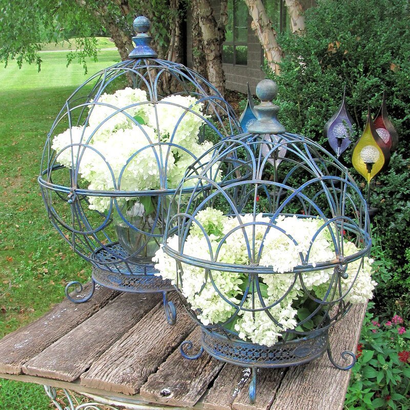 Sphere Topiary Frame Flower Planter Pottery