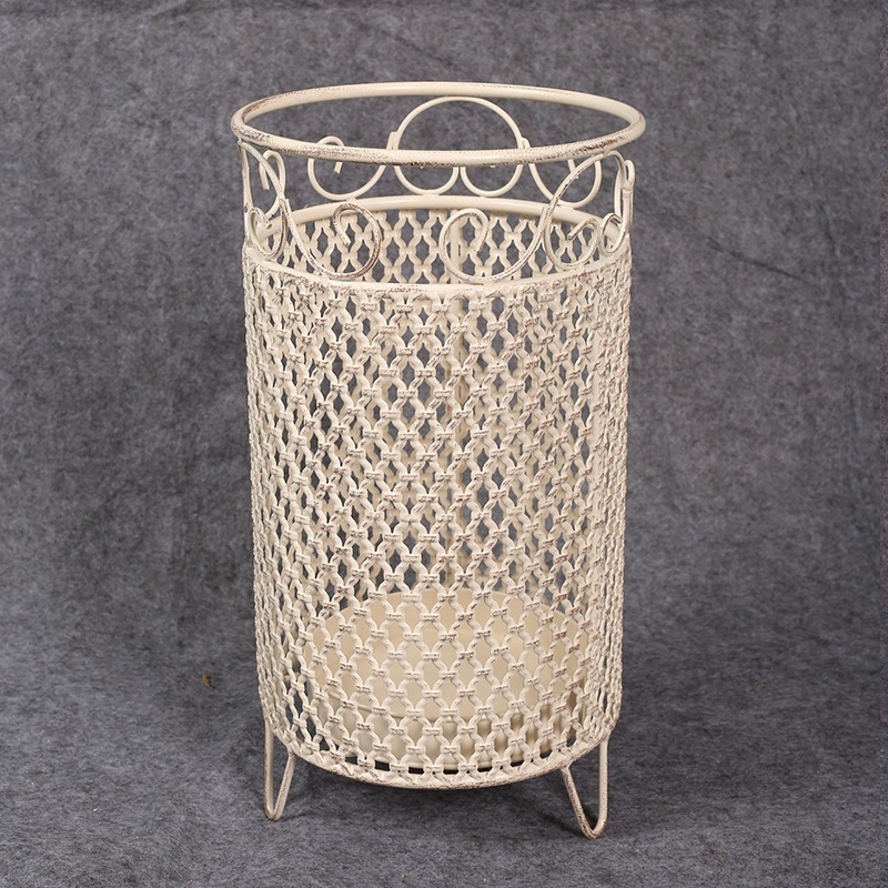 Entryway Furniture Wrought Iron Decorative Round Umbrella Stand Holder Storage Rack