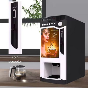 Fully Automatic Table Type Bean To Cup Coin Operated Coffee Machine Smart Coffee Vending Machine