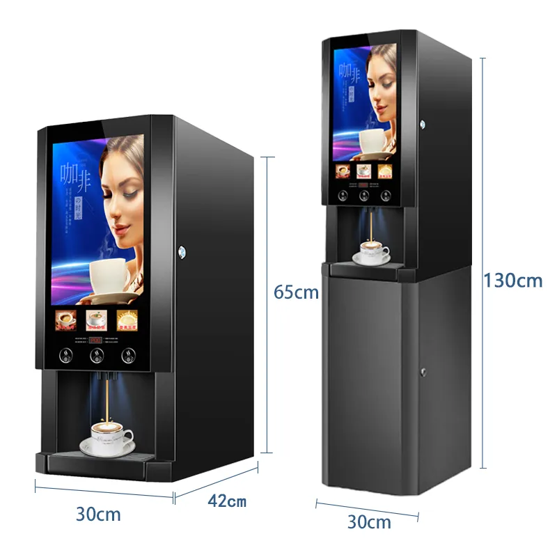 Commercial Use Instant Smart Automatic Tea Coffee Vending Machine With Scan Code Payment