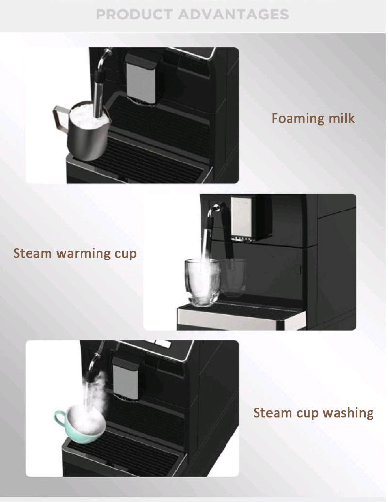 3 In 1 Commercial Shop Office Expresso Coffee Machine With Grinder